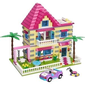 COGO 4512 Dream Girls Friends Beach House Villa Building Blocks Set Toys 892 pcs